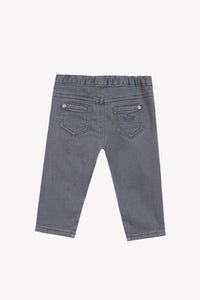 Jean petit robot en coton - Gris chiné