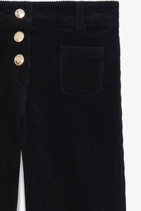 Noir / Pantalon - Noir En Velours
