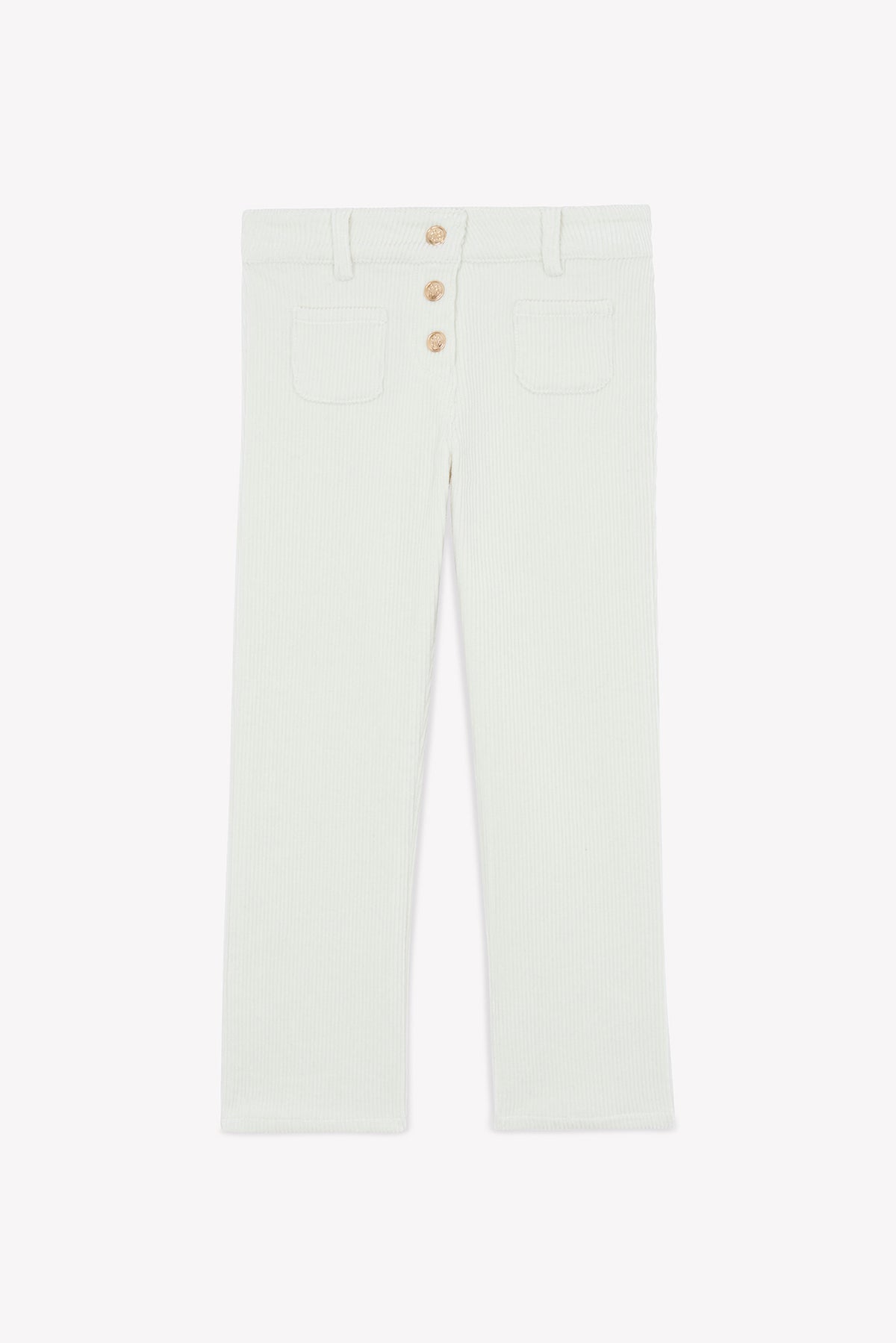 Nacre / Pantalon - Ecru En Velours