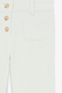Nacre / Pantalon - Ecru En Velours