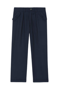 Pantalon - Marine en flanelle
