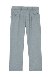 Pantalon - Gris chiné en flanelle