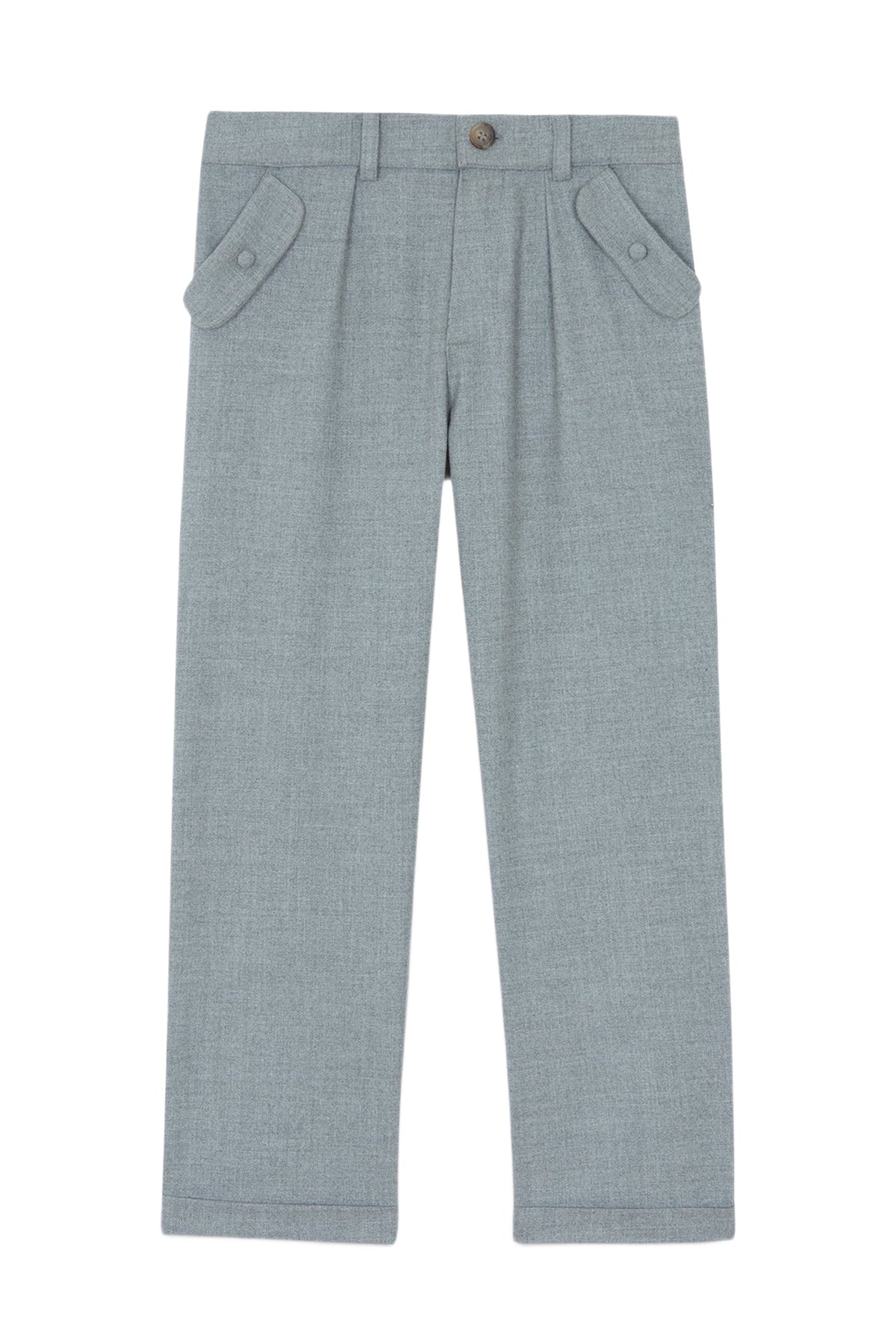 Pantalon - Gris chiné en flanelle