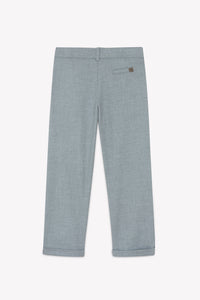 Gris Moyen Chiné / Pantalon - Gris Chiné En Flanelle
