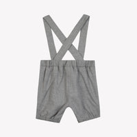 Gris Moyen Chiné / Salopette - Gris Chiné À Boutons