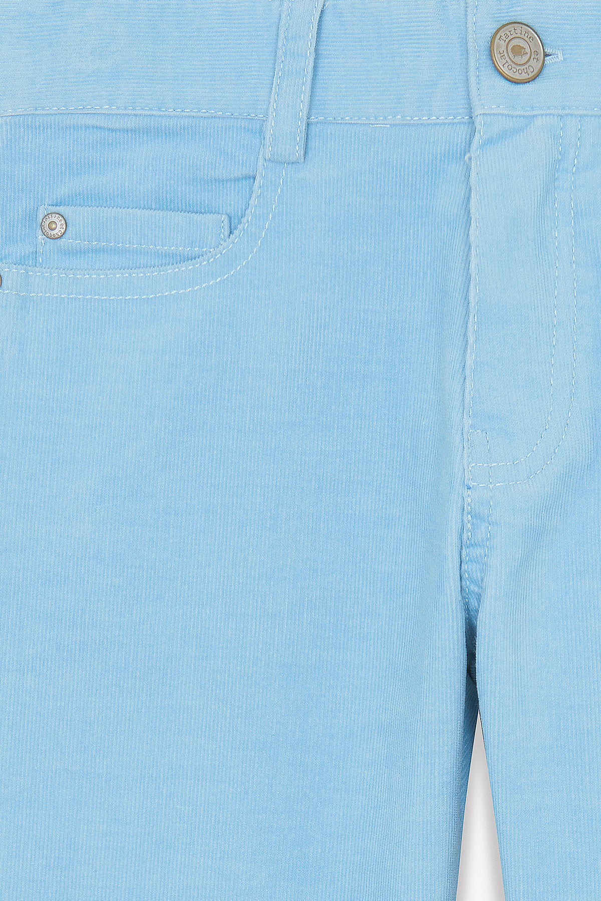 Glacier / Pantalon - Bleu Glacier En Velours