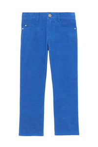 Pantalon - Bleu électrique en velours