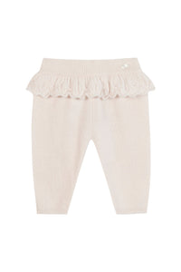 Pantalon - Rose pâle avec jeux de volants