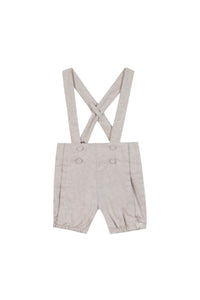 Salopette - Beige chiné à boutons