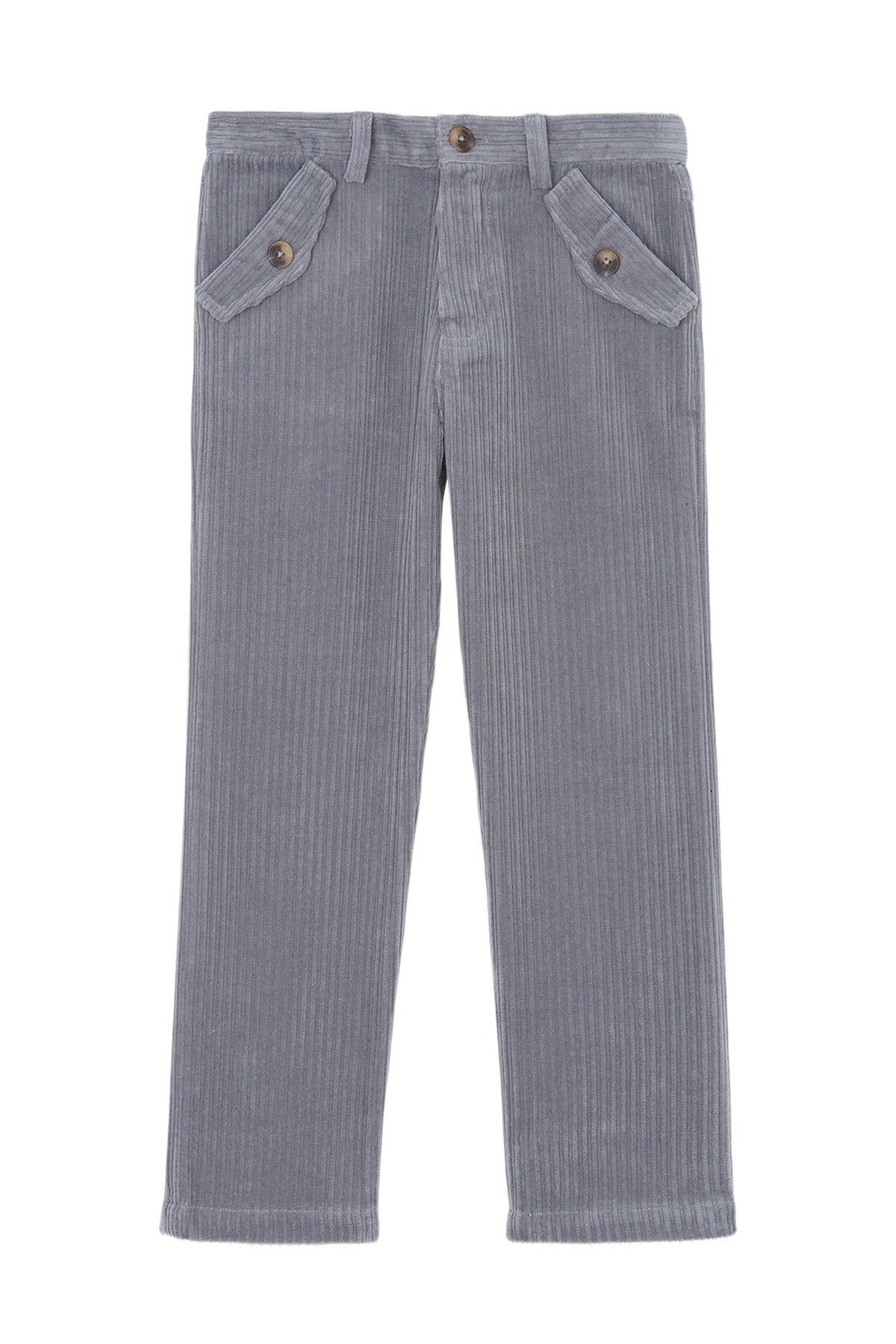 Pantalon - Gris chiné en velours