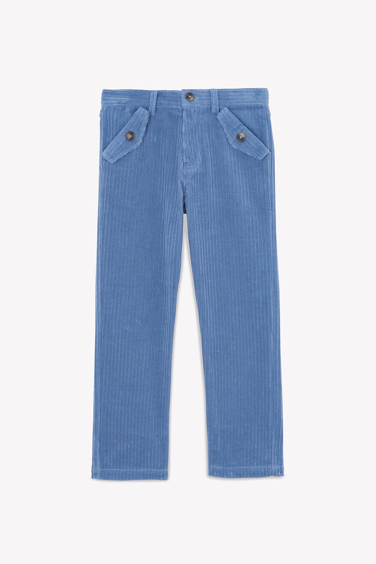 Bleu Grisé / Pantalon - Bleu Grisé En Velours