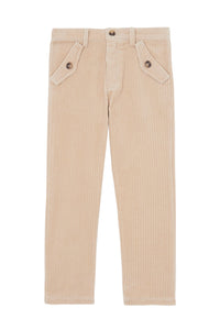 Pantalon - Beige en velours