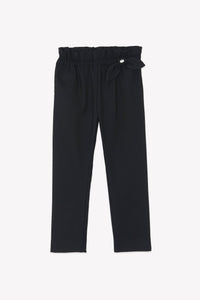 Pantalon - Noir en flanelle