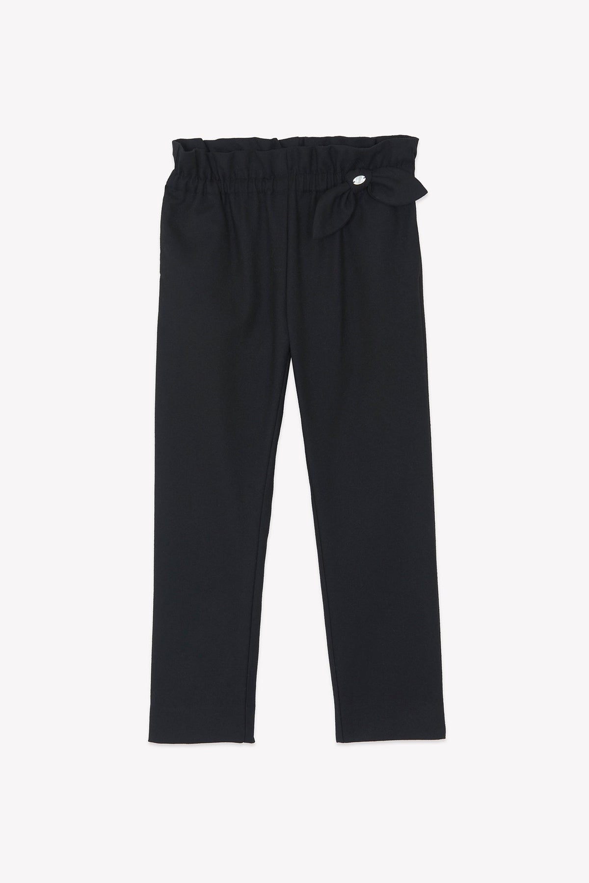 Pantalon - Noir en flanelle