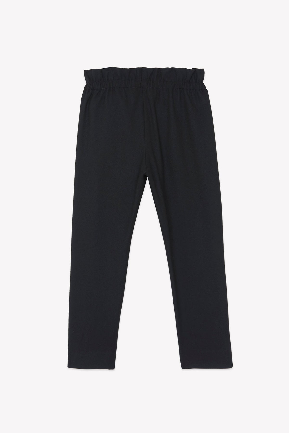 Pantalon - Noir en flanelle