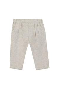 Pantalon - Greige chiné en flanelle