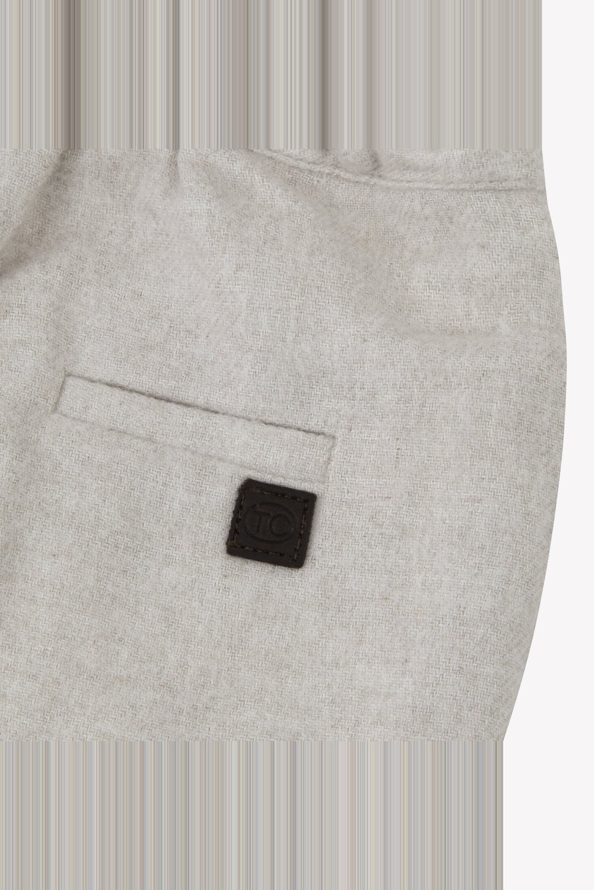 ZNOSTOCK // Pantalon - Greige chiné en flanelle