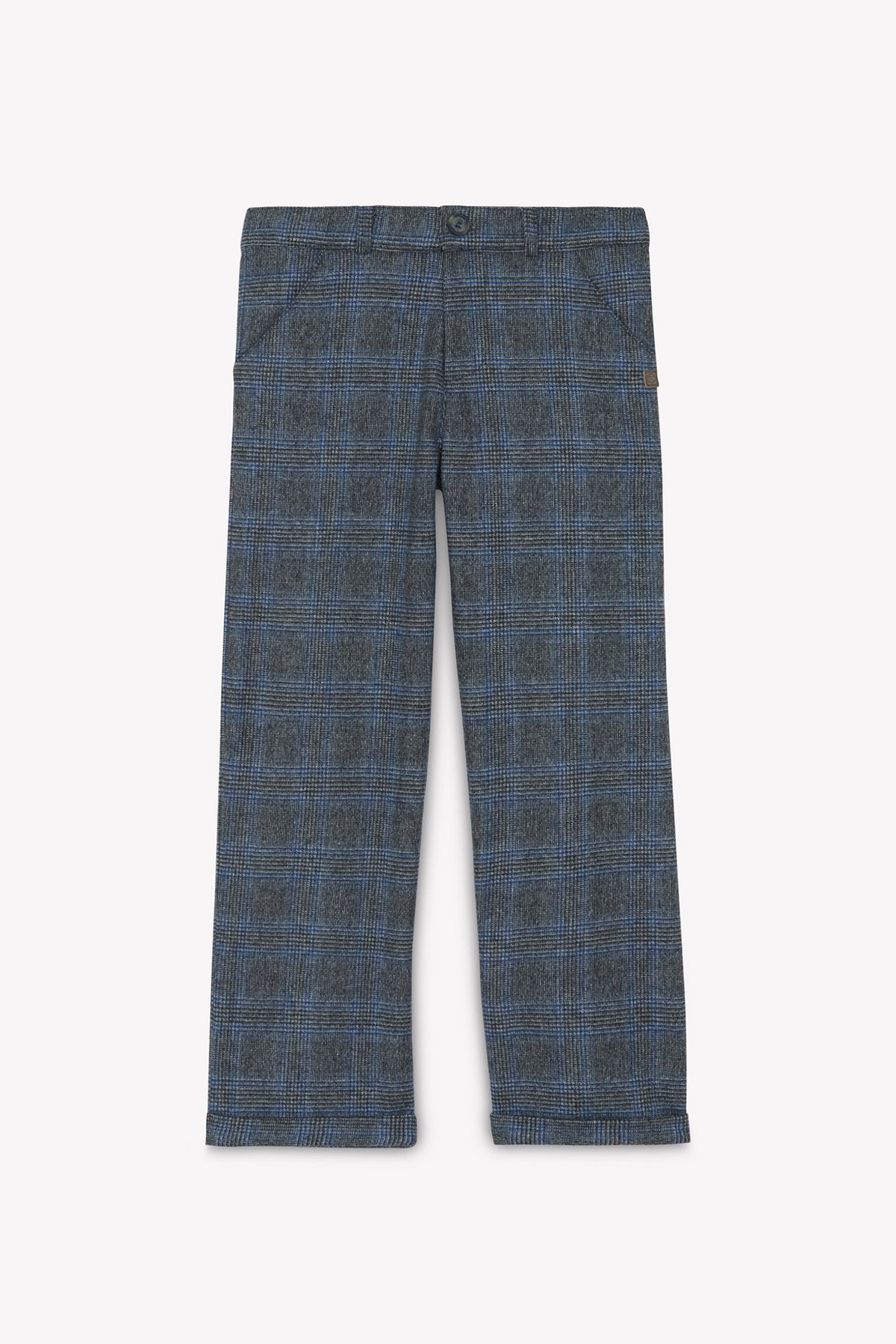 Gris Moyen Chiné / Pantalon - Gris Chiné À Carreaux