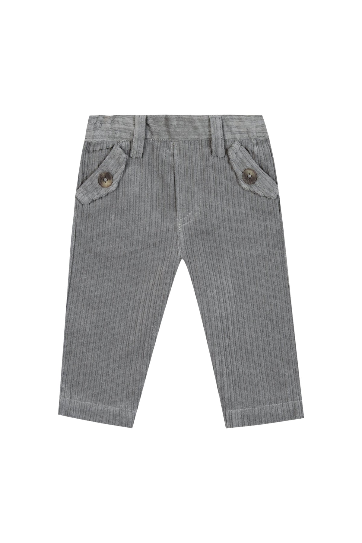 Pantalon - Gris en velours