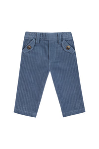 Pantalon petit robot en coton - Bleu grisé