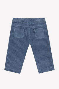 Bleu Grisé / Pantalon - Bleu Grisé En Velours