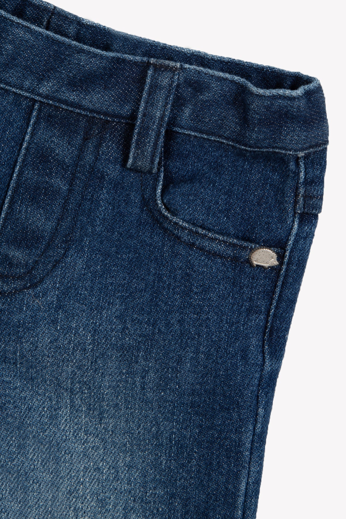 Denim / Pantalon - Marine En Coton