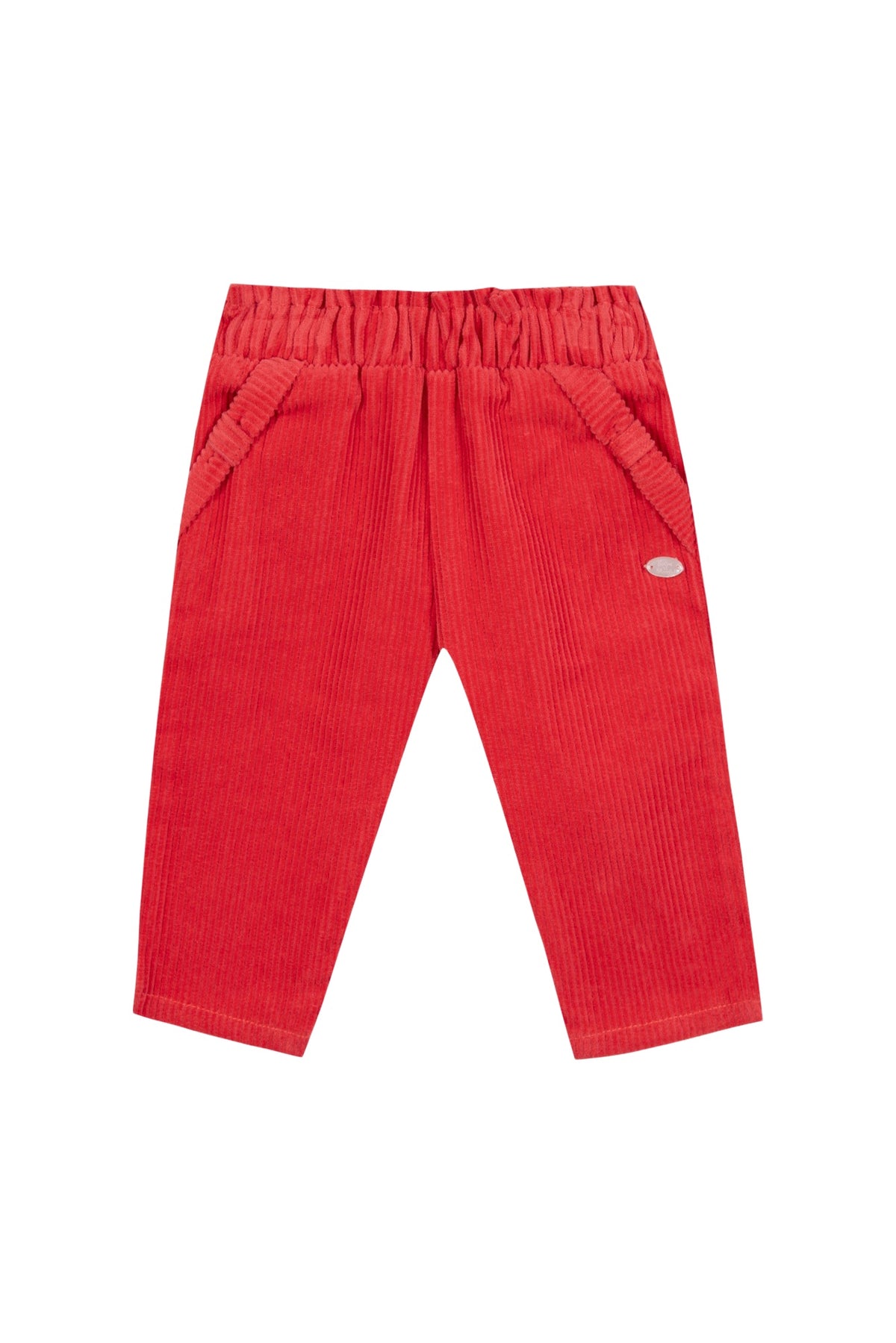 Pantalon - Praline velours nœud