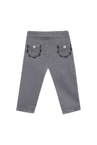 Jean preppy winter en coton - Gris moyen