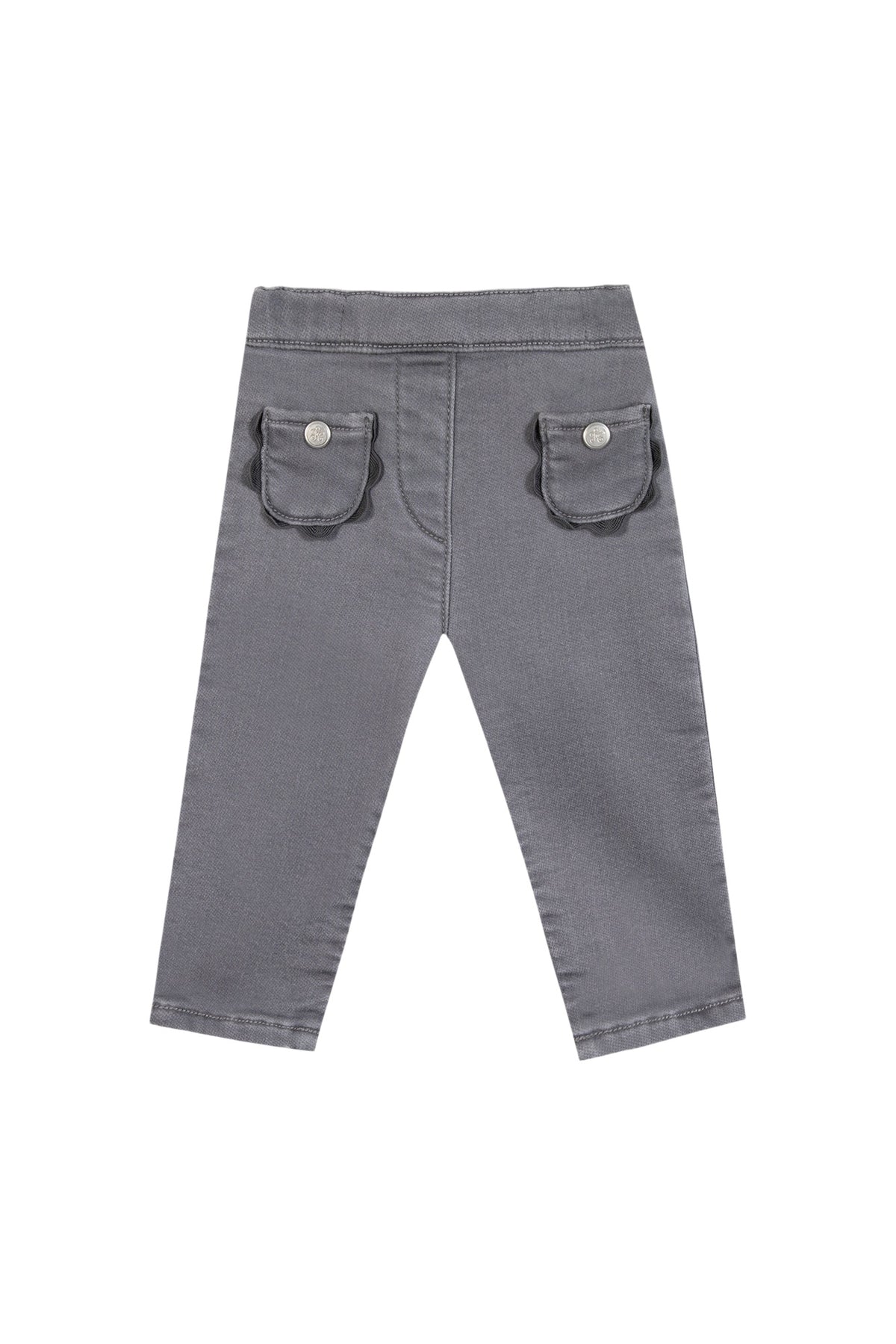 Jean preppy winter en coton - Gris moyen