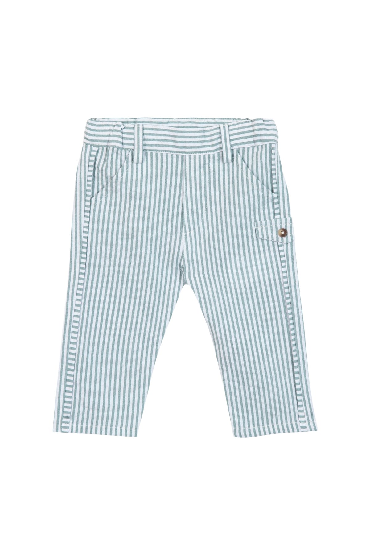 Pantalon - Emeraude rayures