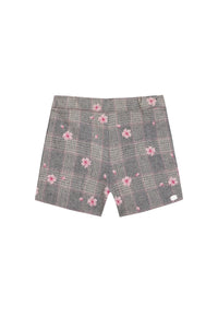 Short - Gris chiné à carreaux