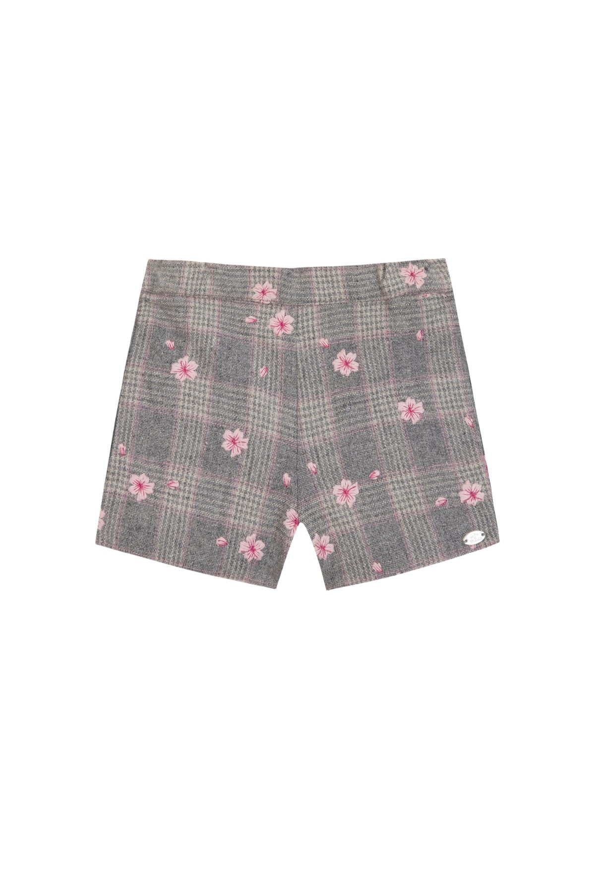 Short - Gris chiné à carreaux