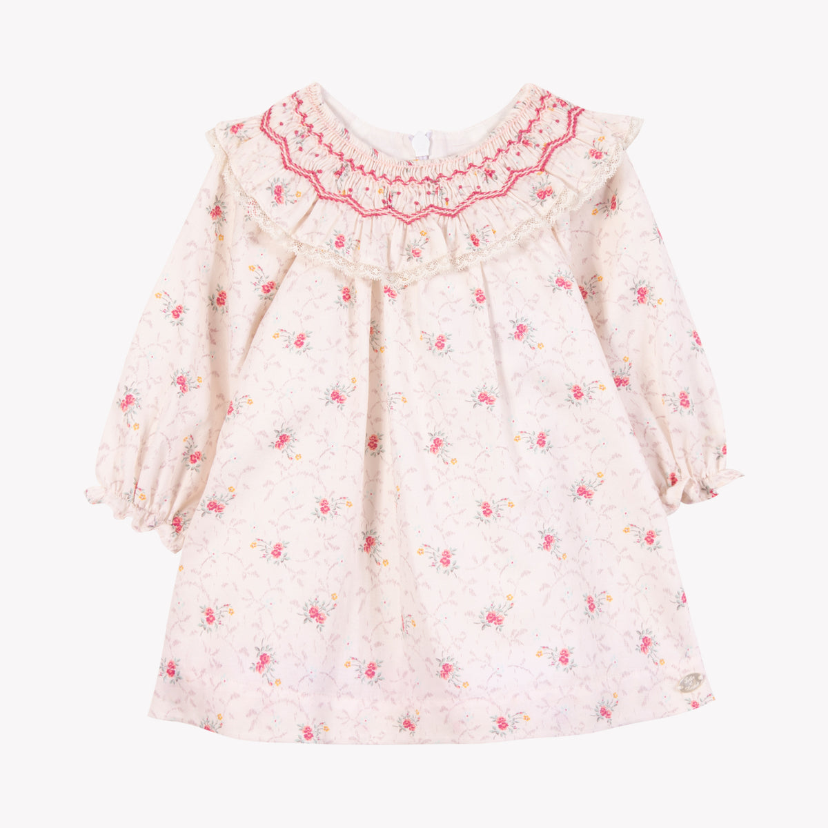 Nacre / Robe - Ecru Broderie Florale