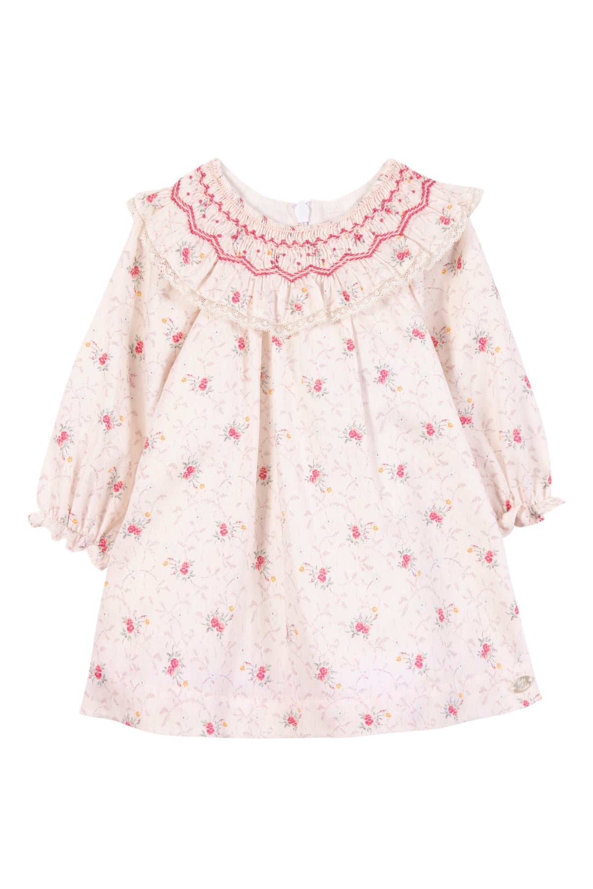 Robe - Ecru broderie florale