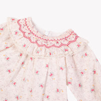 Nacre / Robe - Ecru Broderie Florale
