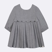 Gris Moyen Chiné / Robe - Gris Chiné Plis Religieux