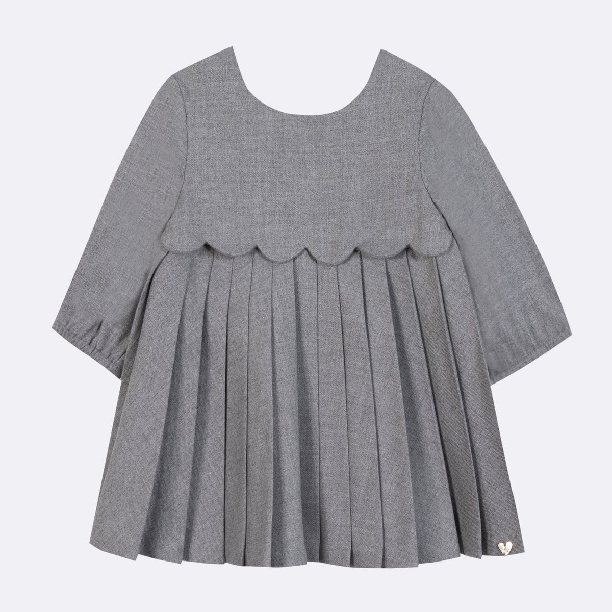 Gris Moyen Chiné / Robe - Gris Chiné Plis Religieux
