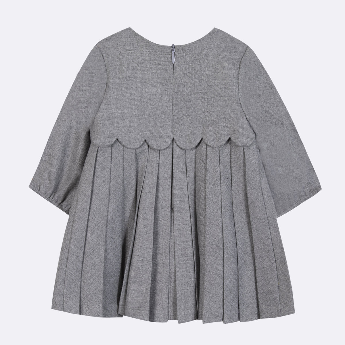 Gris Moyen Chiné / Robe - Gris Chiné Plis Religieux