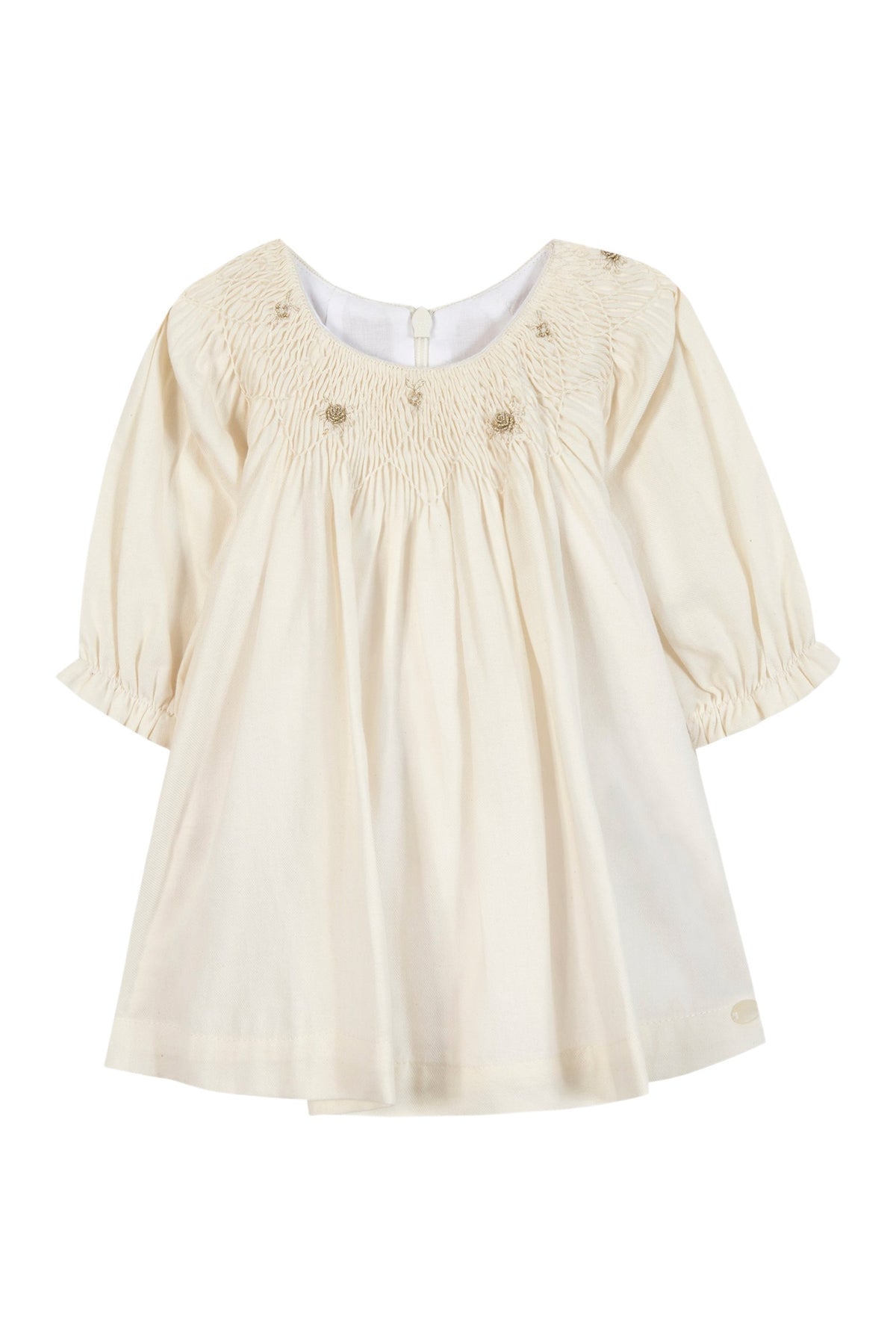 Robe - Ecru col smock