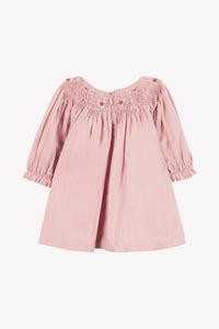 Robe à manches resserrées en coton - Rose pâle
