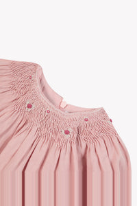 Robe à manches resserrées en coton - Rose pâle