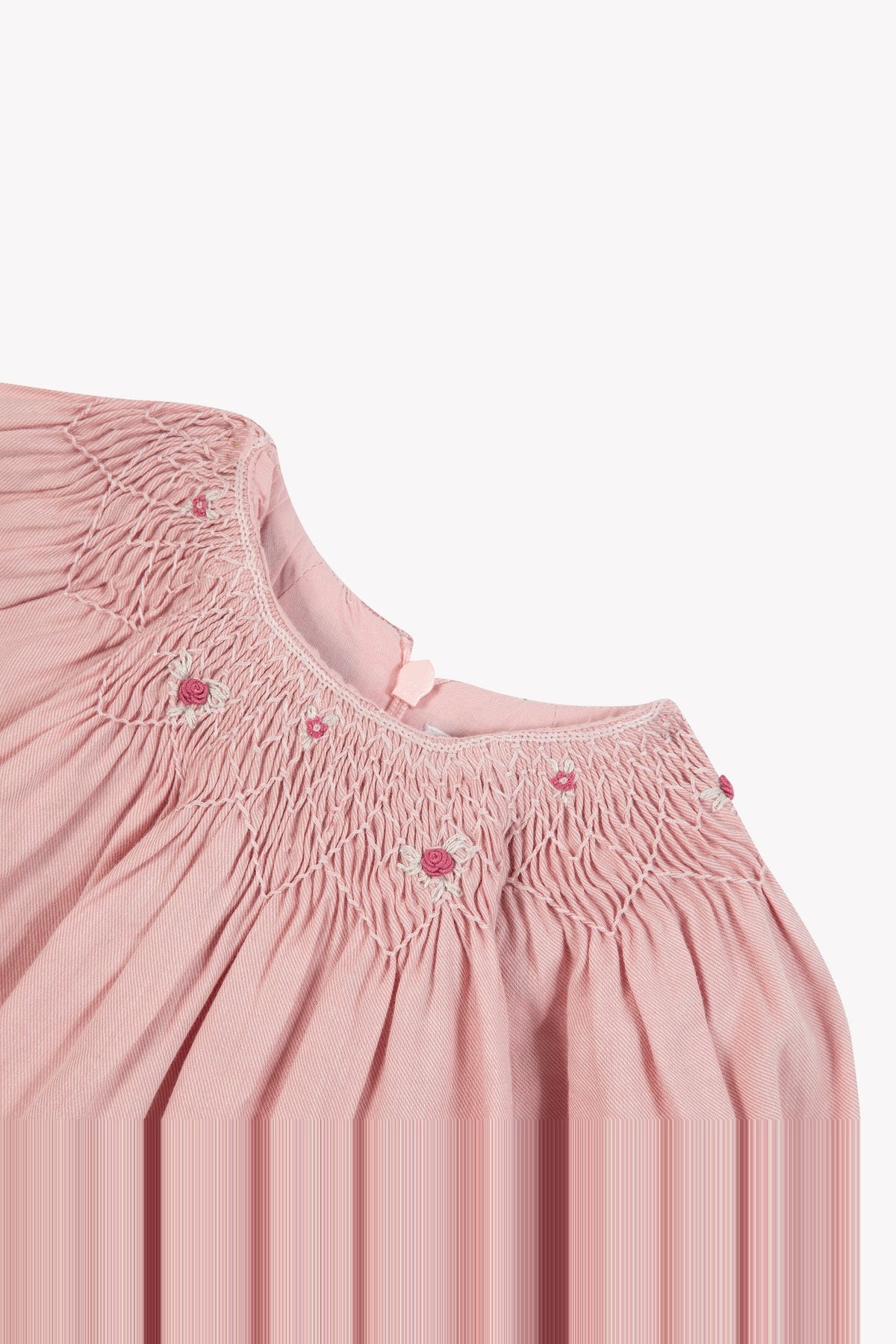 Robe à manches resserrées en coton - Rose pâle