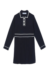 Robe - Marine plissé