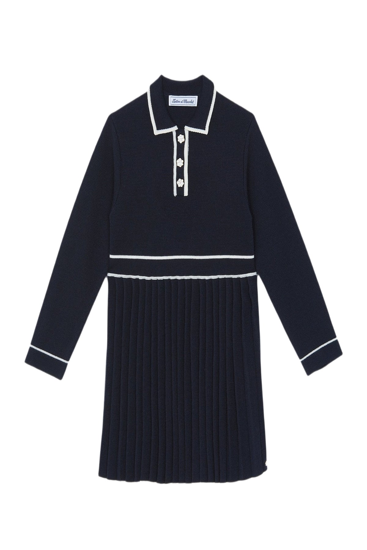 Robe - Marine plissé