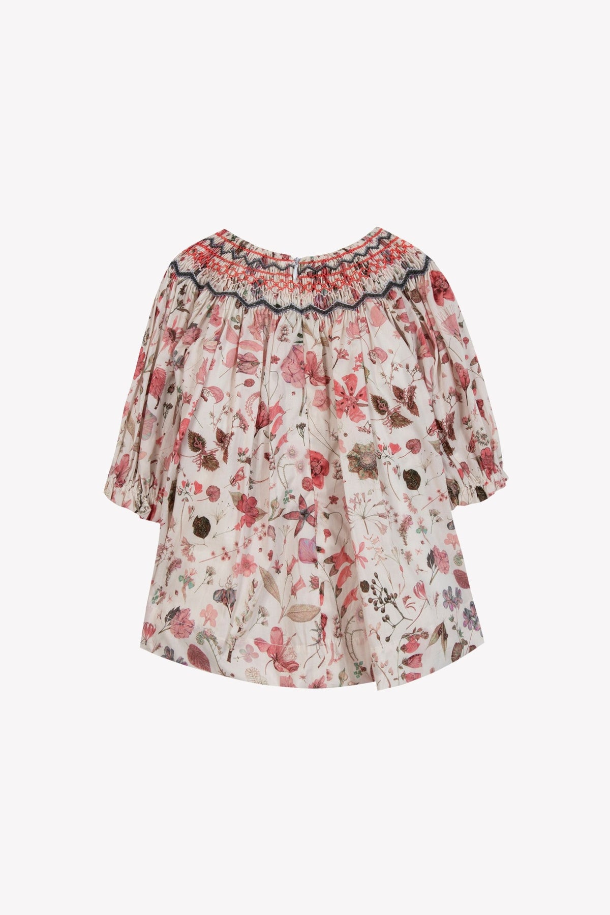 Robe preppy winter en coton - Nacre