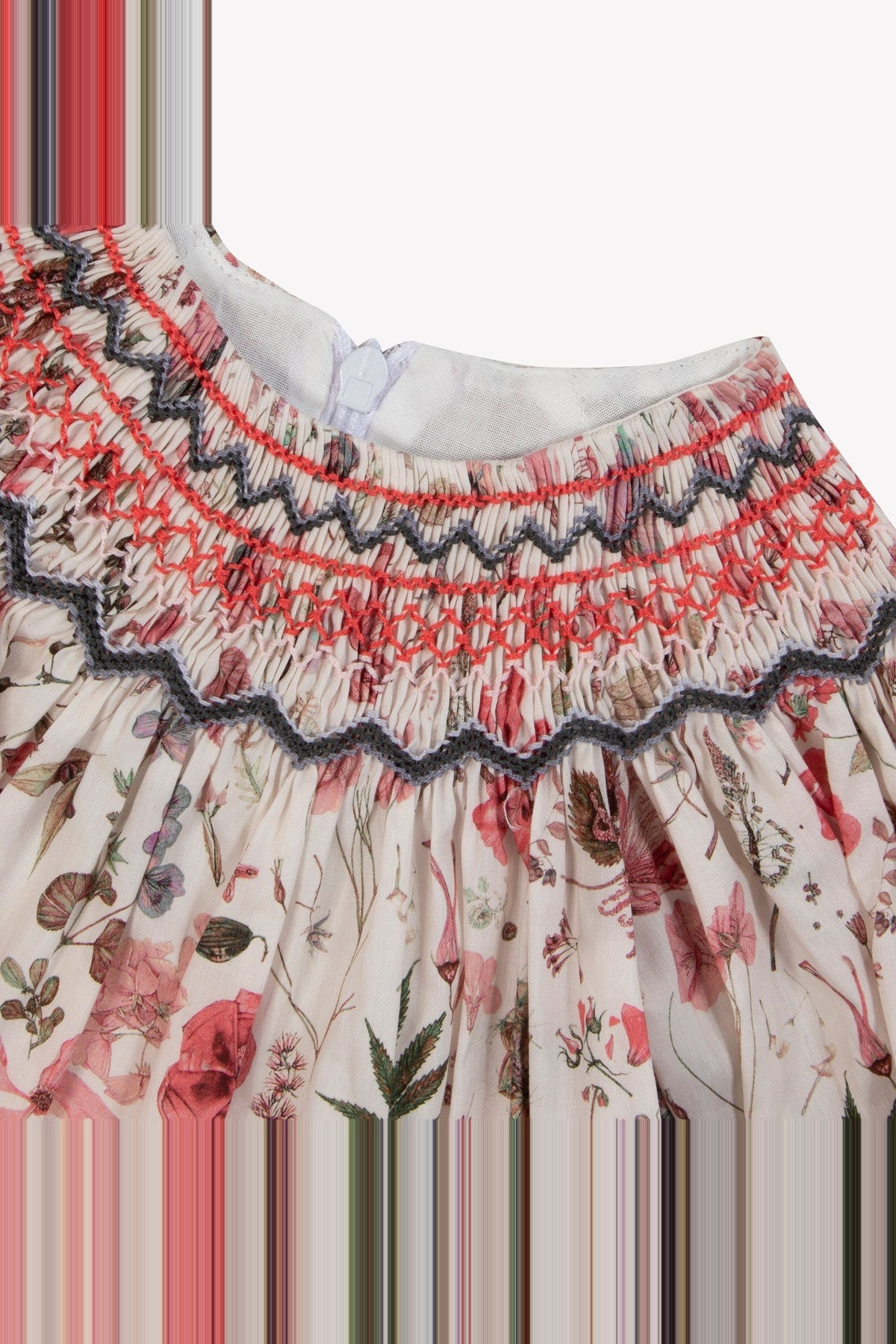 Robe preppy winter en coton - Nacre