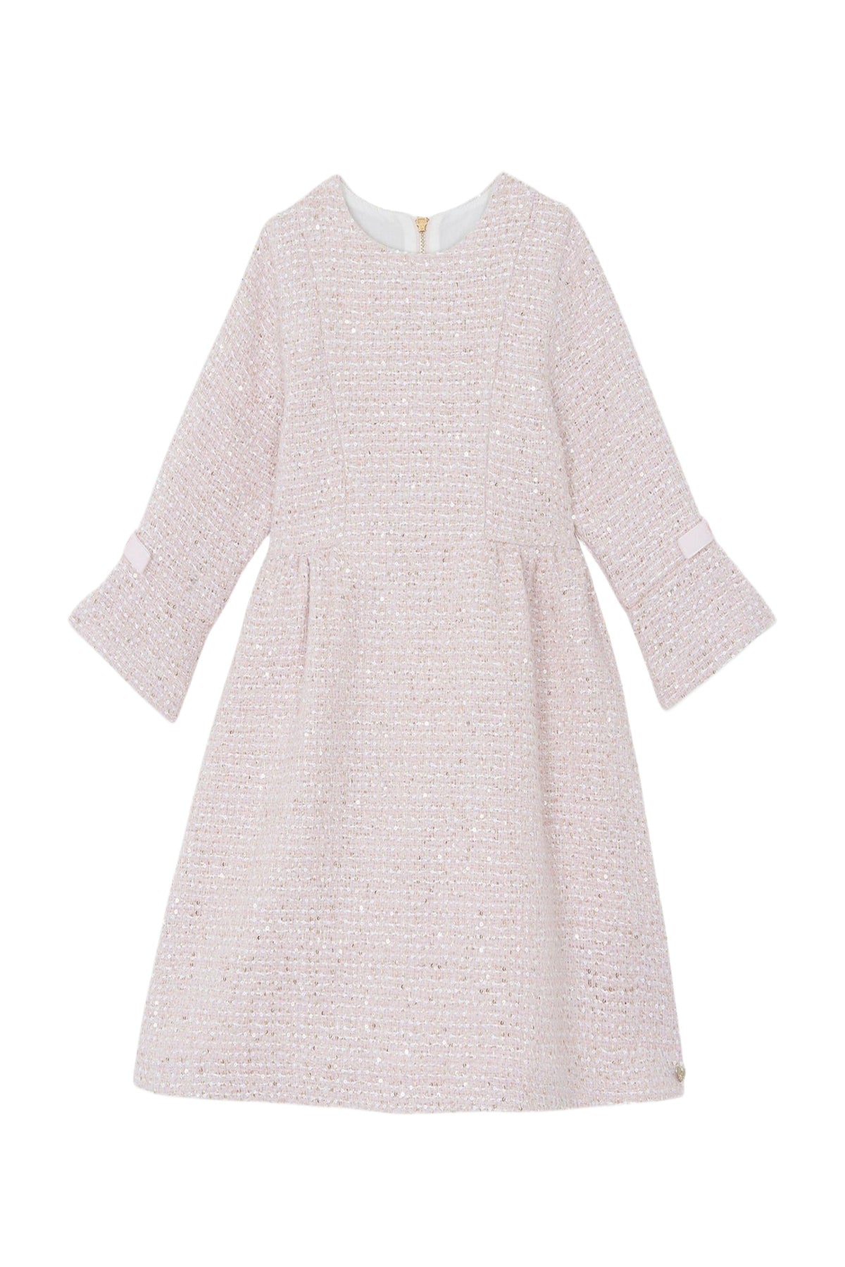 Robe - Rose pâle en tweed