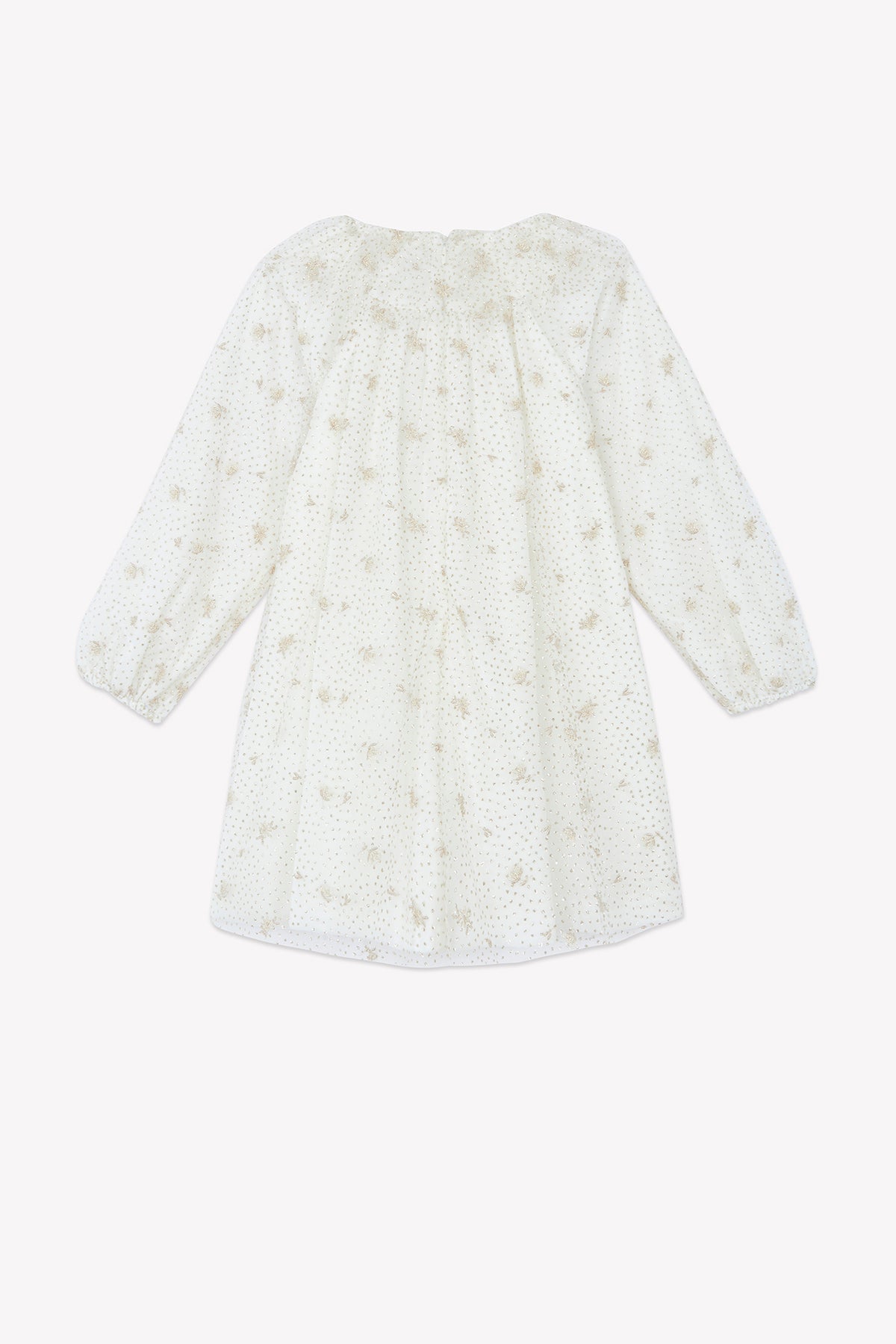 Nacre / Robe - Ecru Velours Et Tulle