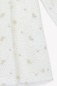 Nacre / Robe - Ecru Velours Et Tulle