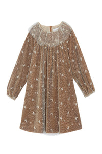 Robe - Bronze velours et tulle